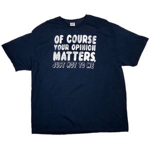 Navy Unisex Funny Cheesy Graphic Opinions T Shirt Boxy XXL